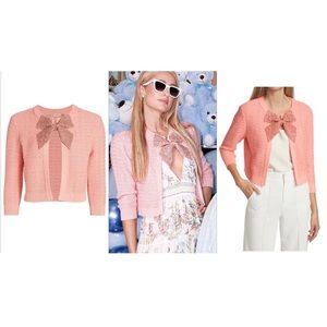 Alice + Olivia Akita Bow-Embellished Cardigan